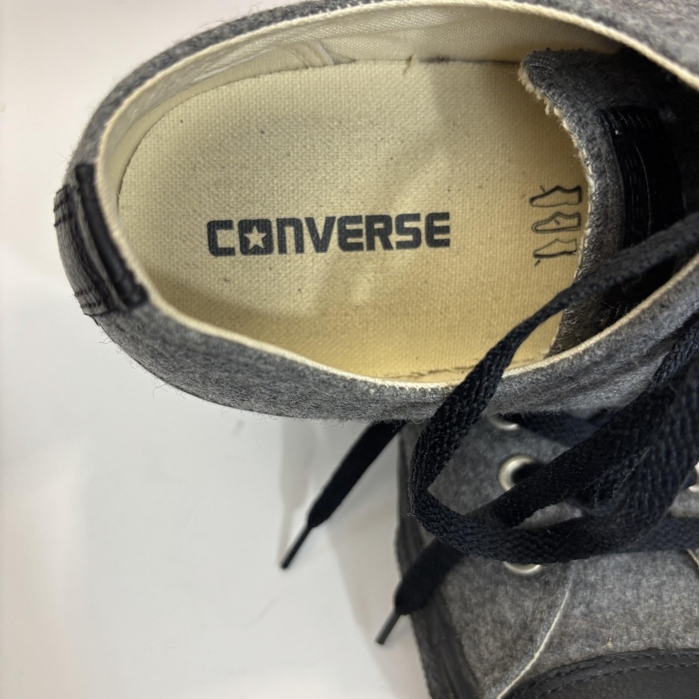Converse All Star Ox Wizard Shoes Sneakers Mens Size‎ 11 Gray Wool Low Casual - Picture 13 of 13